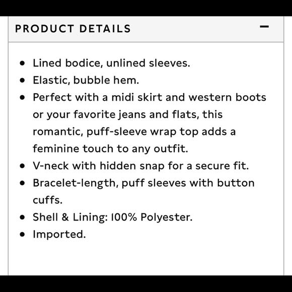 Banana Republic Red Puff Sleeve Top Size Small - Picture 10 of 12